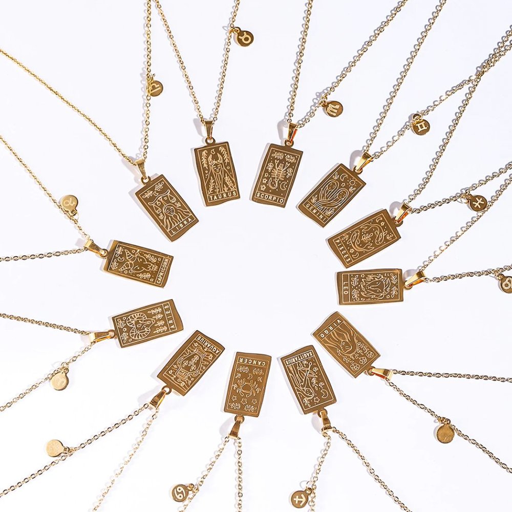 Scorpio Zodiac Pendant Necklace PVD 18K Gold Plated Stainless Steel Astr… - Picture 6 of 8